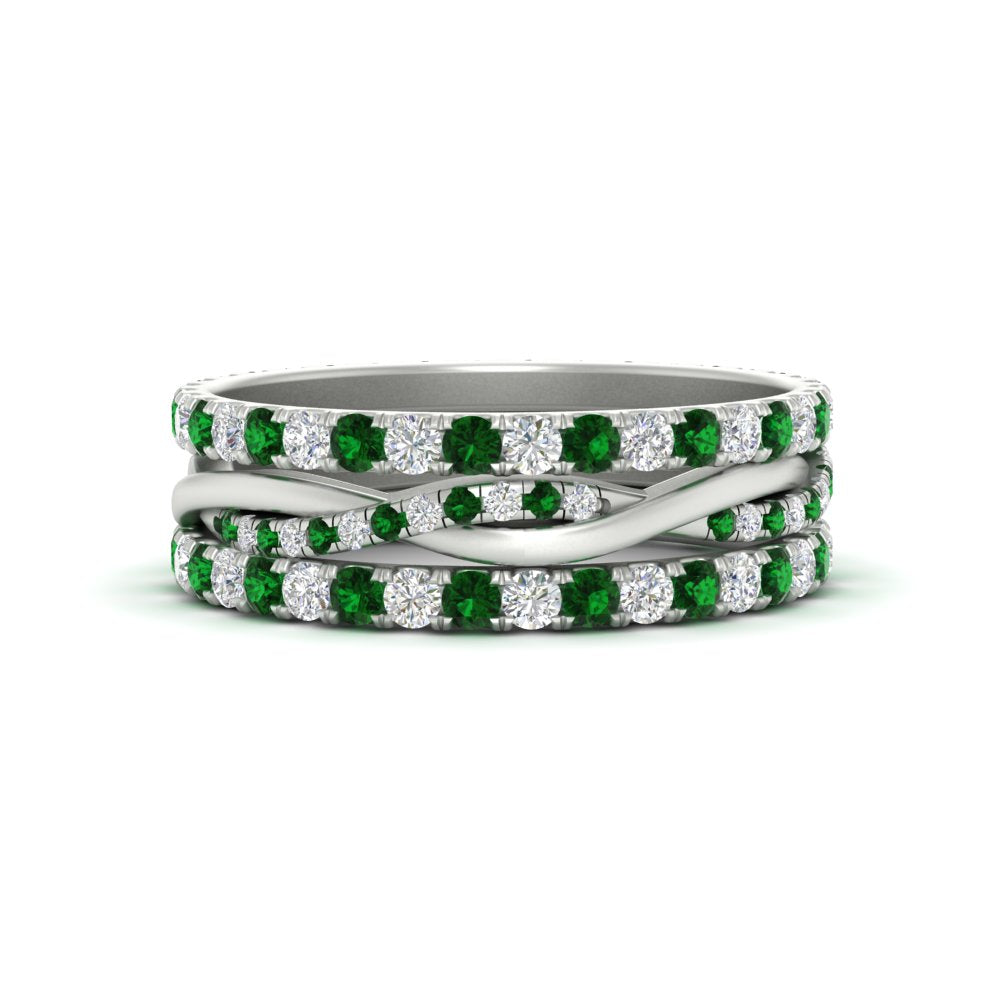 Triple Eternity Stack Ring