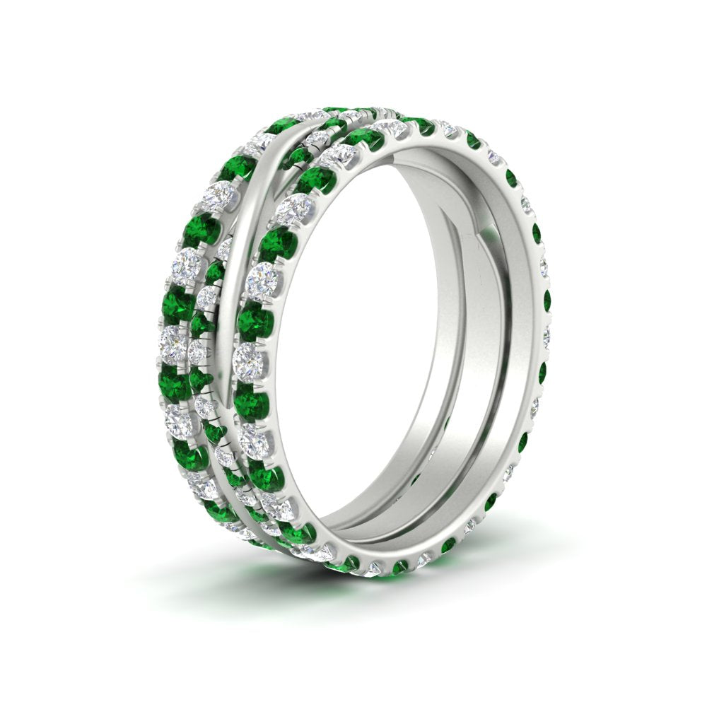 Triple Eternity Stack Ring