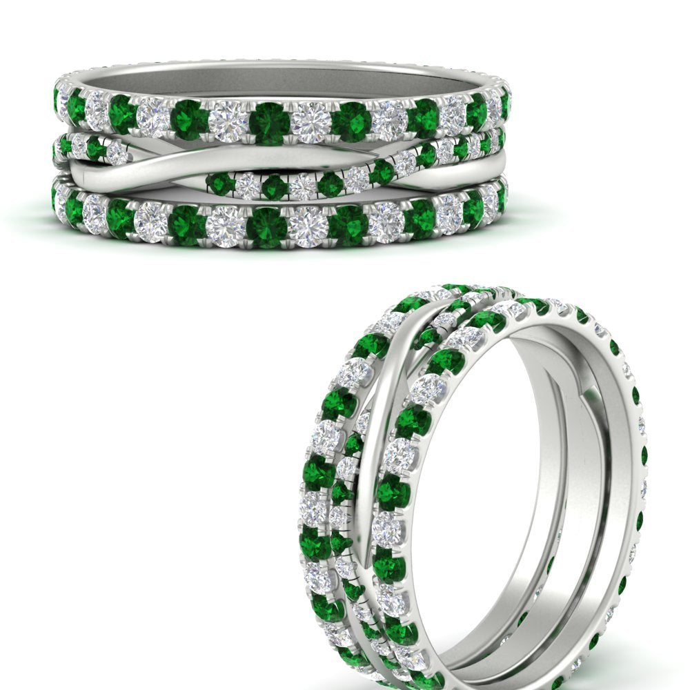 Triple Eternity Stack Ring