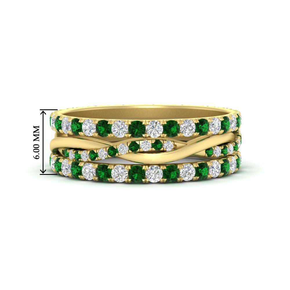 Triple Eternity Stack Ring