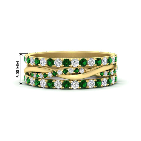 Triple Eternity Stack Ring