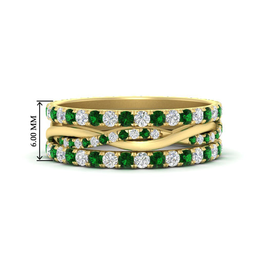 Triple Eternity Stack Ring