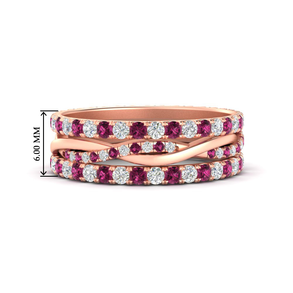 Triple Eternity Stack Ring