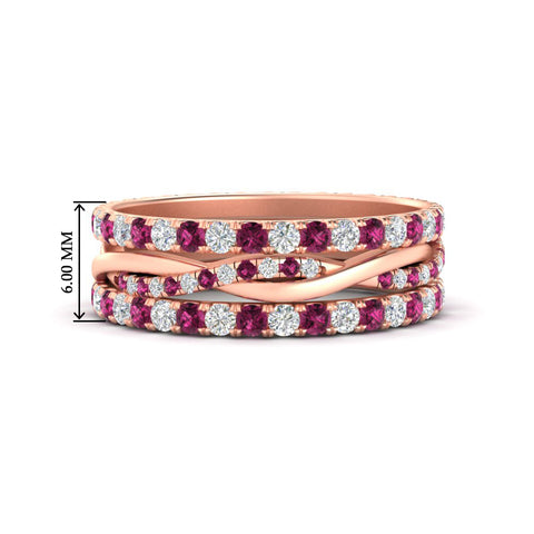 Triple Eternity Stack Ring