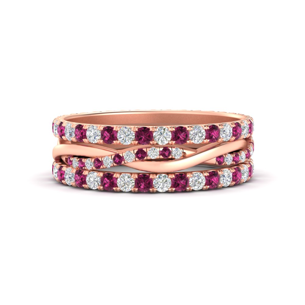 Triple Eternity Stack Ring