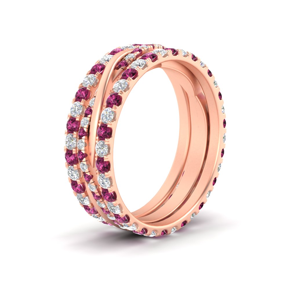 Triple Eternity Stack Ring