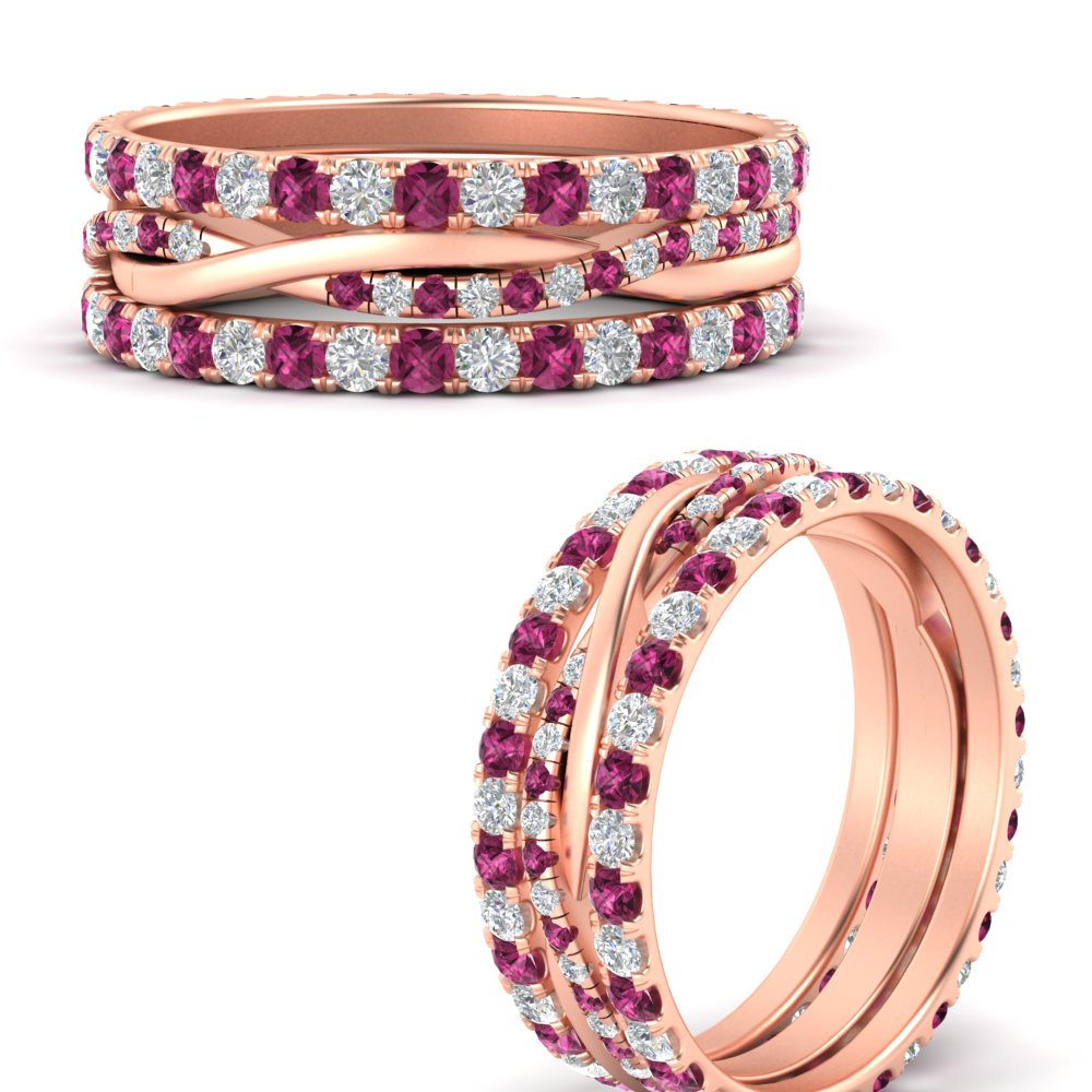 Triple Eternity Stack Ring