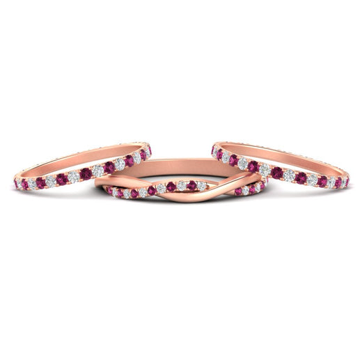 Triple Eternity Stack Ring