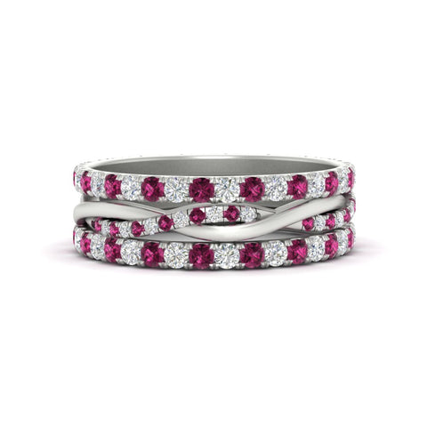 Triple Eternity Stack Ring