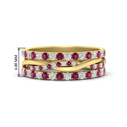 Triple Eternity Stack Ring