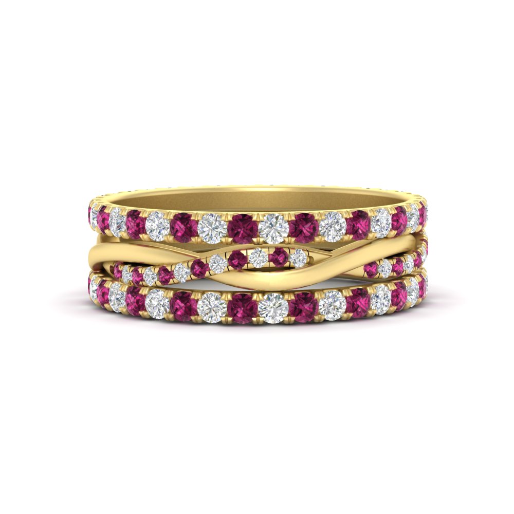 Triple Eternity Stack Ring