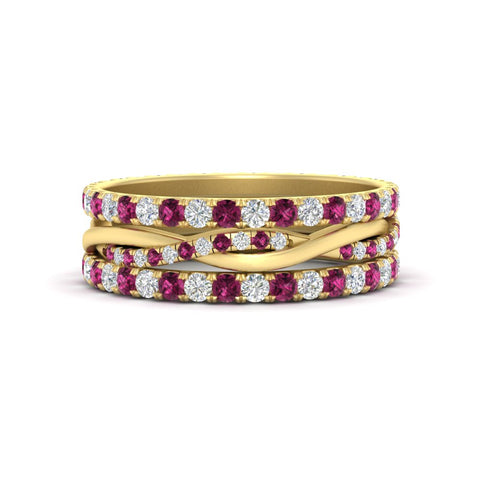 Triple Eternity Stack Ring