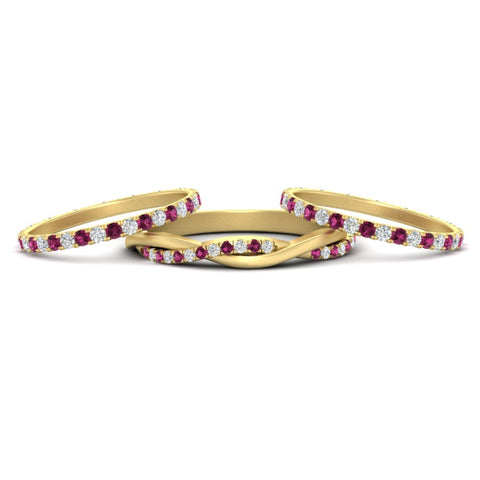 Triple Eternity Stack Ring