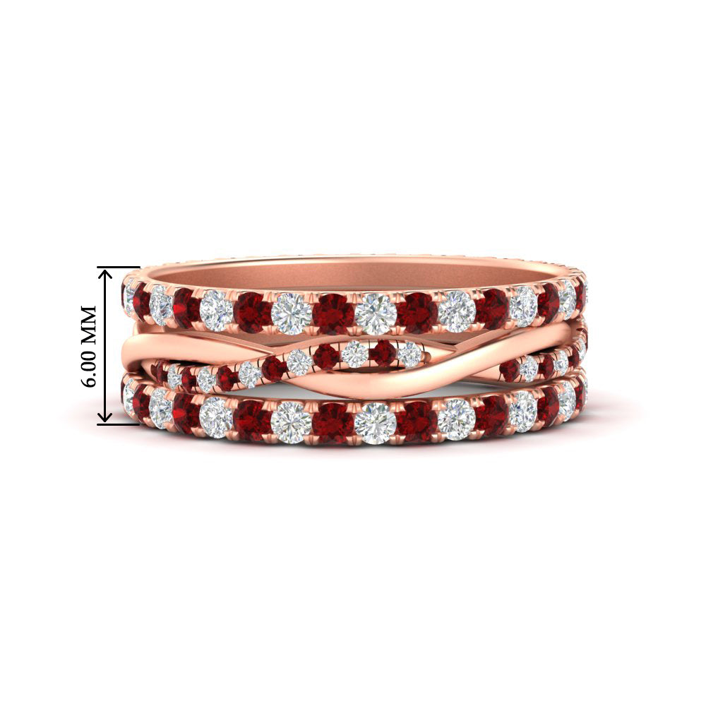 Triple Eternity Stack Ring