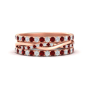 Triple Eternity Stack Ring