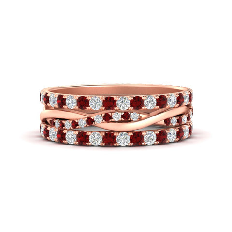 Triple Eternity Stack Ring