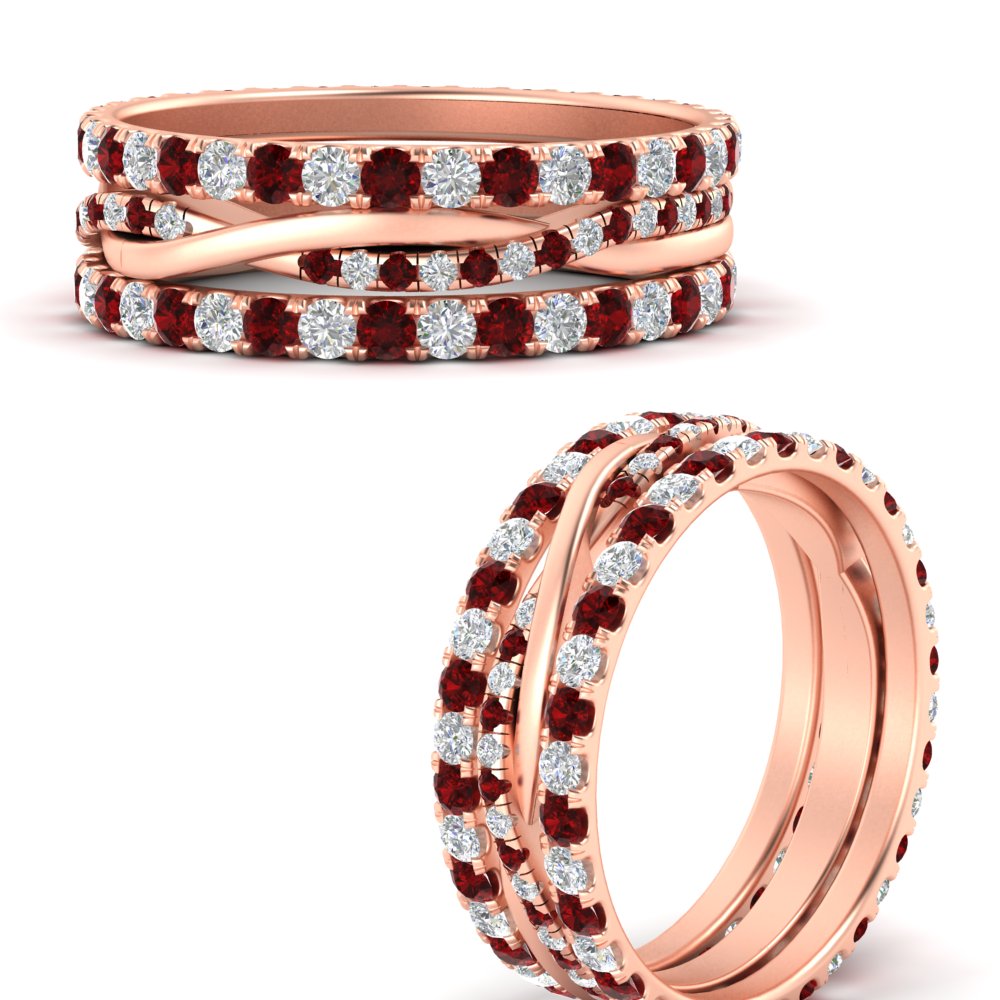 Triple Eternity Stack Ring