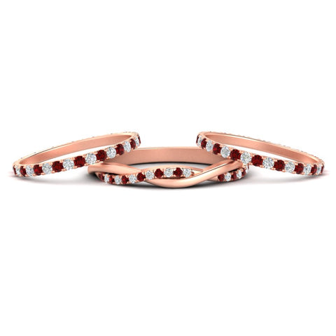 Triple Eternity Stack Ring