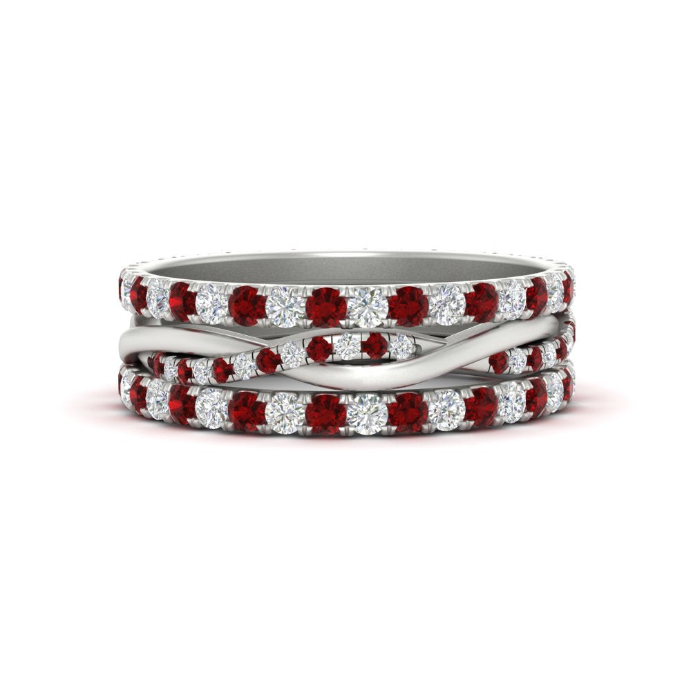 Triple Eternity Stack Ring