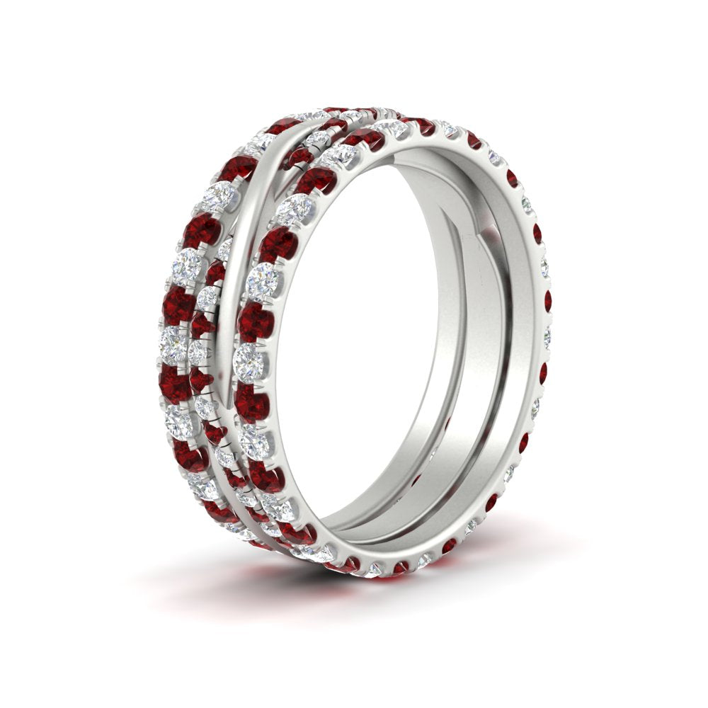 Triple Eternity Stack Ring