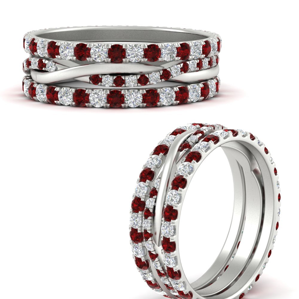 Triple Eternity Stack Ring