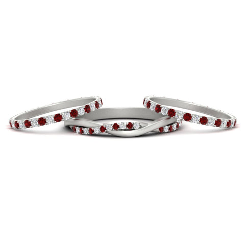 Triple Eternity Stack Ring