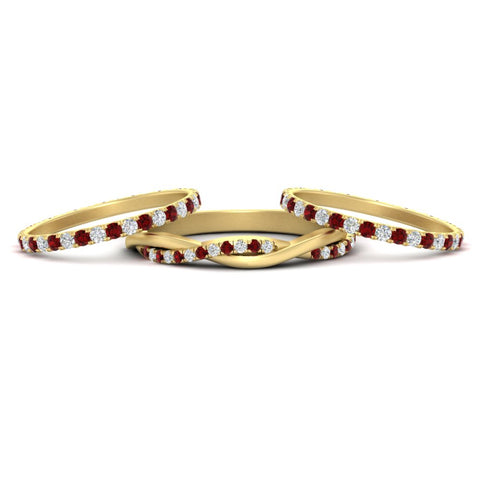 Triple Eternity Stack Ring