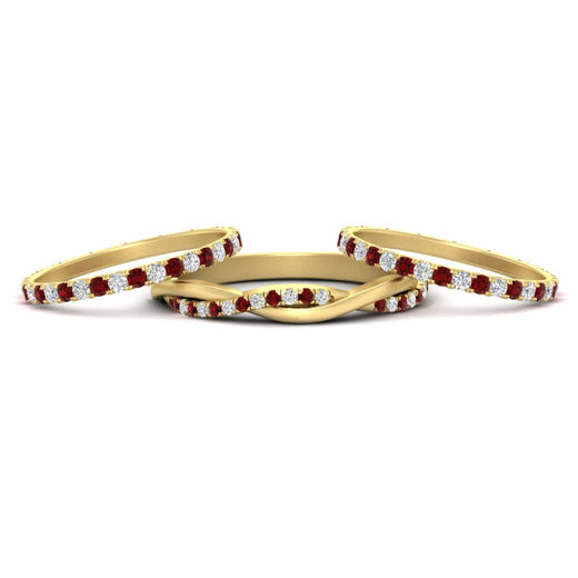 Triple Eternity Stack Ring