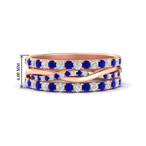 Triple Eternity Stack Ring