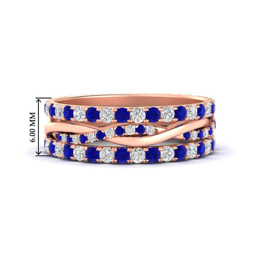 Triple Eternity Stack Ring
