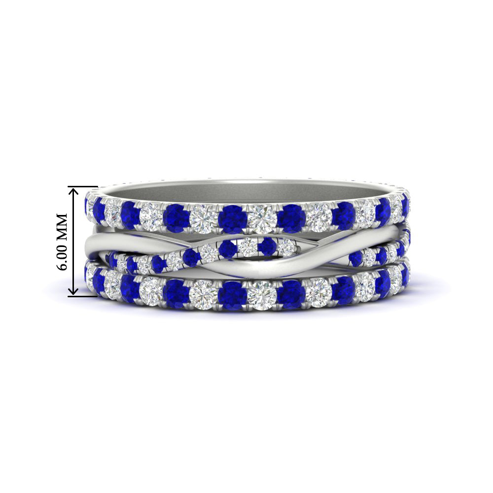 Triple Eternity Stack Ring