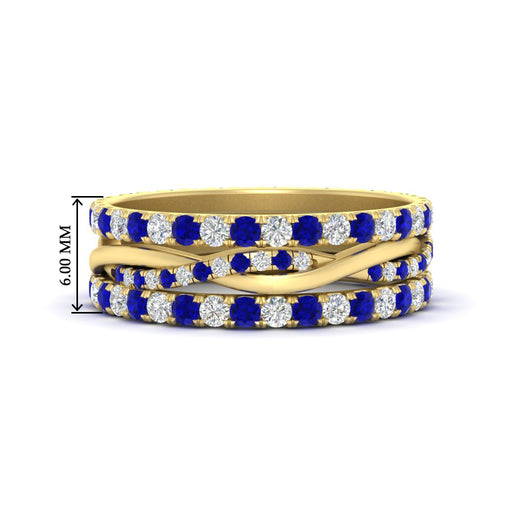 Triple Eternity Stack Ring