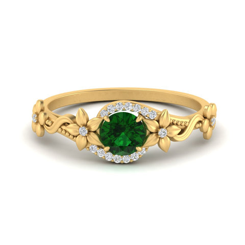 round-emerald-and-diamond-flower-engagement-ring-in-FD10057RORGEMGRANGLE3-NL-YG-GS