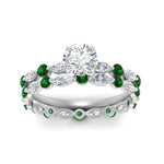 Load image into Gallery viewer, round-emerald-floating-marquise-accent-ring-with-eternity-wedding-band-in-white-gold-FDEWB9398ROGEMGRANGLE5-NL-WG.jpg?v=1758802331
