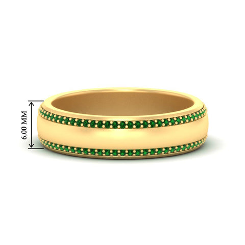 Beveled Edge Matte Eternity Mens Engagement Ring