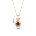 Thumbnail 48 - round-emerald-solitaire-infinity-knot-pendant-in-rose-gold