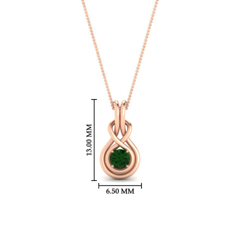 round-emerald-solitaire-infinity-knot-pendant-in-rose-gold