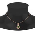Thumbnail 50 - round-emerald-solitaire-infinity-knot-pendant-in-rose-gold