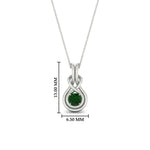 Load image into Gallery viewer, round-emerald-solitaire-infinity-knot-pendant-in-white-gold
