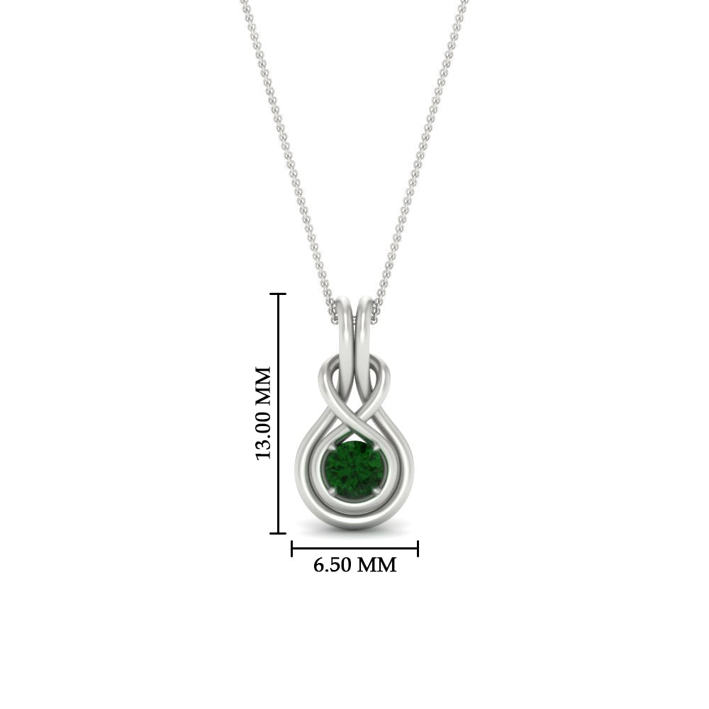 round-emerald-solitaire-infinity-knot-pendant-in-white-gold