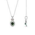 Thumbnail 54 - round-emerald-solitaire-infinity-knot-pendant-in-white-gold