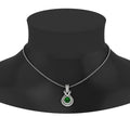 Thumbnail 55 - round-emerald-solitaire-infinity-knot-pendant-in-white-gold