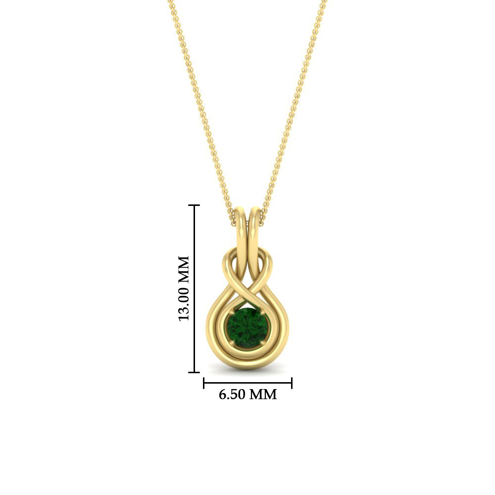 round-emerald-solitaire-infinity-knot-pendant-in-yellow-gold