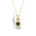 Thumbnail 58 - round-emerald-solitaire-infinity-knot-pendant-in-yellow-gold