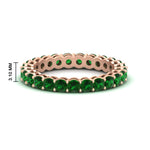 Load image into Gallery viewer, round-eternity-emerald-ring-for-engagement-ring-2-ctw.-in-rose-gold-FD11249ROBGEMGR-2.00CT-NL-RG-HW