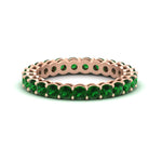 Load image into Gallery viewer, round-eternity-emerald-ring-for-engagement-ring-2-ctw.-in-rose-gold-FD11249ROBGEMGR-2.00CT-NL-RG
