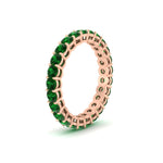 Load image into Gallery viewer, round-eternity-emerald-ring-for-engagement-ring-2-ctw.-in-rose-gold-FD11249ROBGEMGRANGLE2-2.00CT-NL-RG
