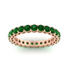 Load image into Gallery viewer, round-eternity-emerald-ring-for-engagement-ring-2-ctw.-in-rose-gold-FD11249ROBGEMGRANGLE5-2.00CT-NL-RG