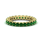 Load image into Gallery viewer, round-eternity-emerald-ring-for-engagement-ring-2-ctw.-in-yellow-gold-FD11249ROBGEMGR-2.00CT-NL-YG