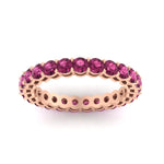 Load image into Gallery viewer, round-eternity-pink-sapphire-ring-for-engagement-ring-2-ctw.-in-rose-gold-FD11249ROBGSADRPIANGLE5-2.00CT-NL-RG